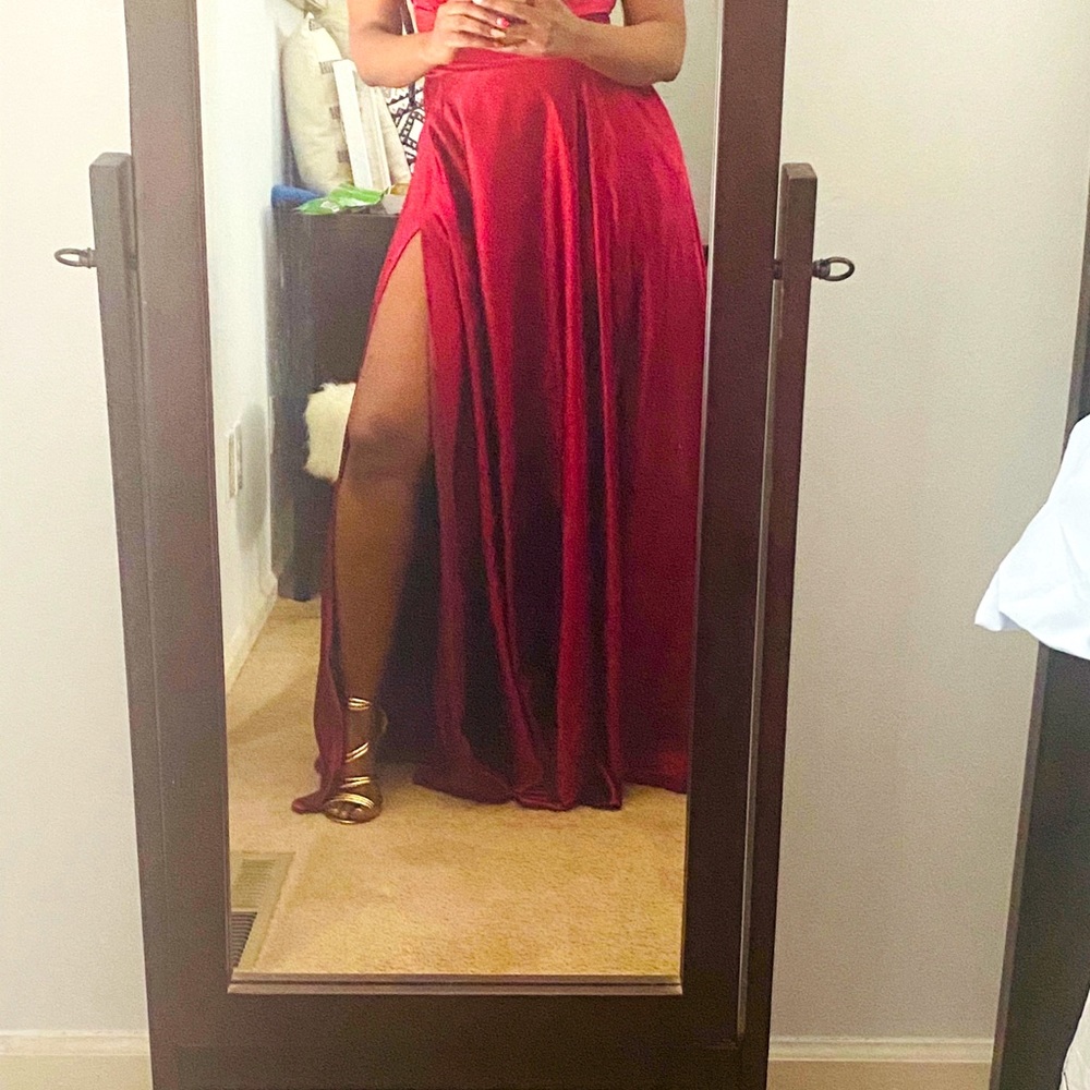 Maroon Bridesmaid Dress